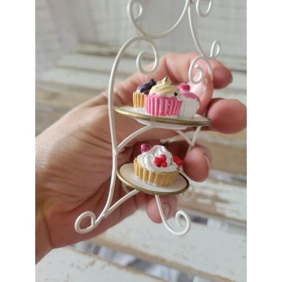 Cupcake display Baker ornament tower Xmas cake tray - Picture 5 of 8